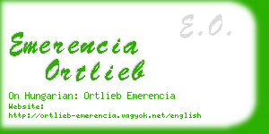 emerencia ortlieb business card